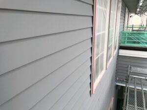 札幌市住宅の外壁下塗り完了後
