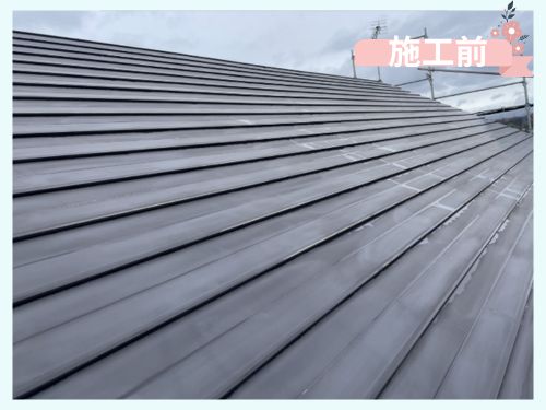 北広島市 屋根塗装 施工前 劣化した屋根の状態